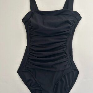 LADIES BLACK 1- PIECE SWIM SUIT SIZE 12